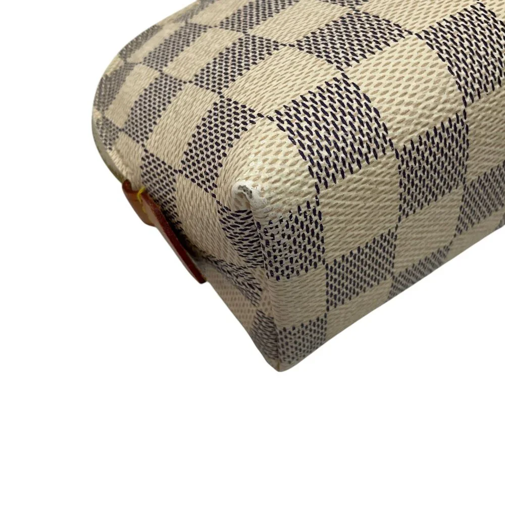 Louis Vuitton Ivory Damier Azur Canvas Cosmetic Pouch - Picture 8 of 16